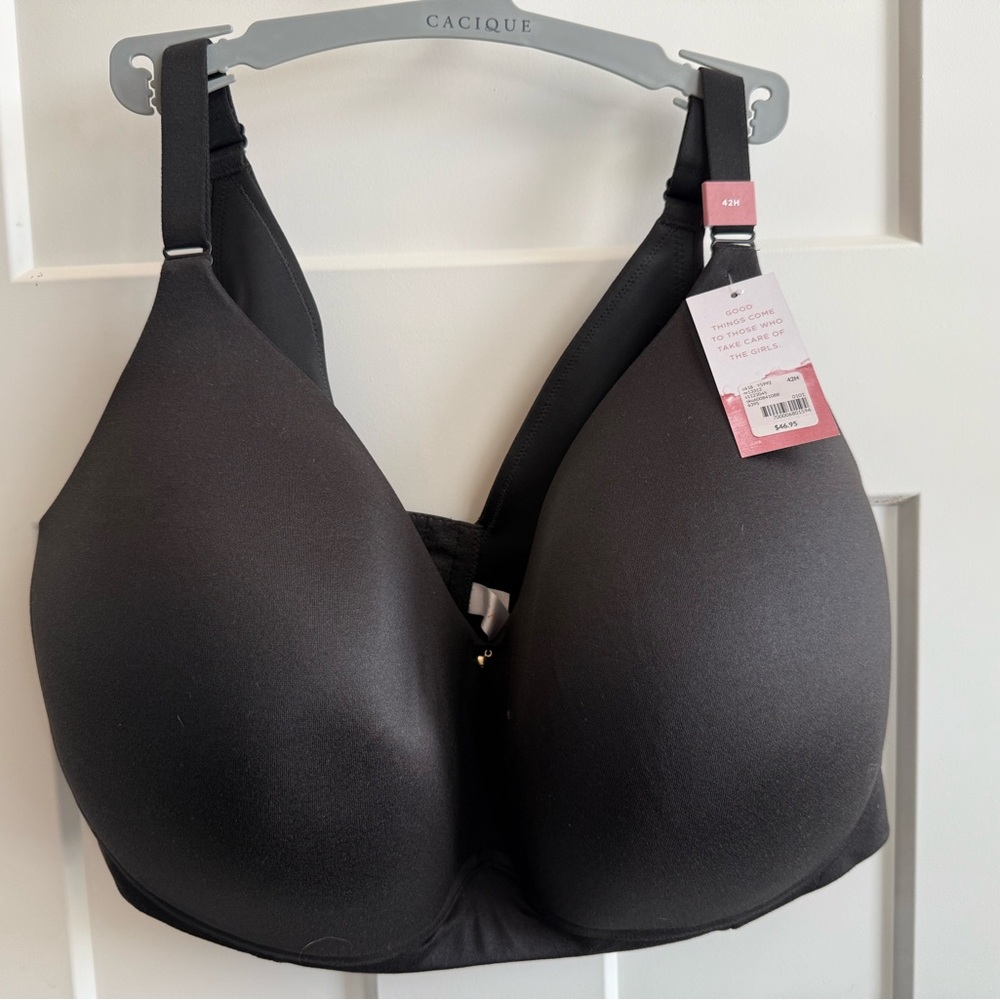 Cacique Black Full Coverage Back Smoothing Bra